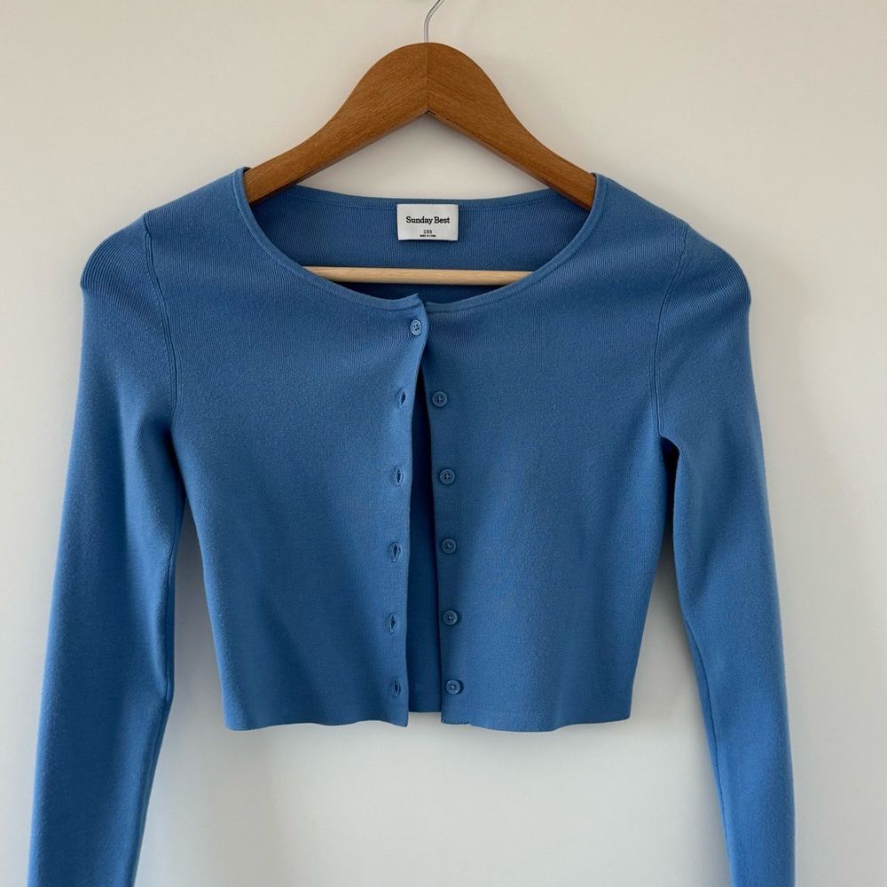 Aritzia Sunday Best New Izzy Cropped button-up Cardigan 2XS